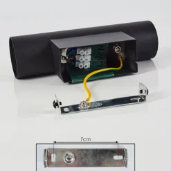 Applique murale Tulla Noir, 2 lumières