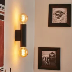 Applique murale Tulla Noir, 2 lumières