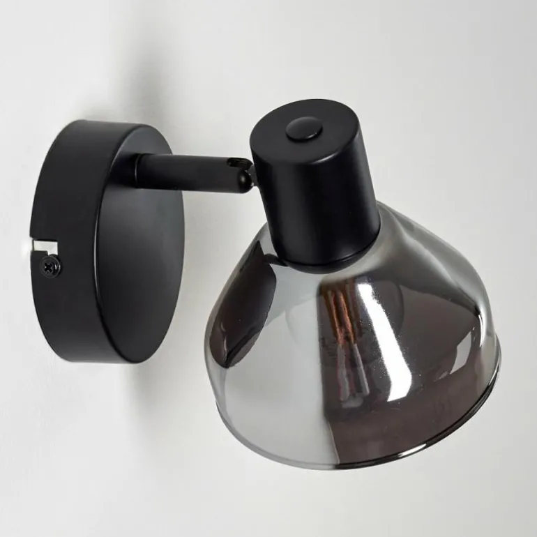 Applique murale Tyksov Noir, 1 lumière