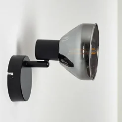 Applique murale Tyksov Noir, 1 lumière