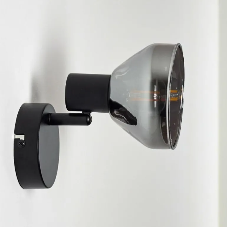 Applique murale Tyksov Noir, 1 lumière