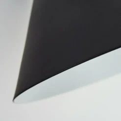 Applique murale Upiano Chrome, Noir, 1 lumière