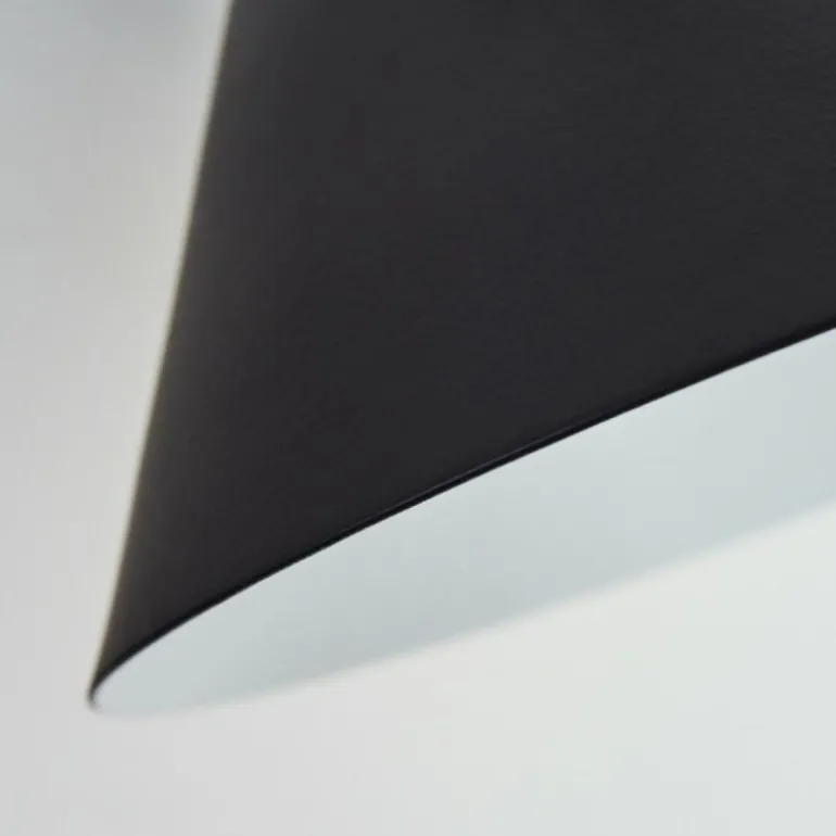 Applique murale Upiano Chrome, Noir, 1 lumière