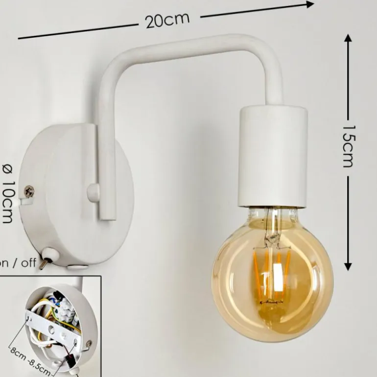 Applique murale Valocolla Blanc, 1 lumière