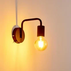 Applique murale Valocolla Noir, 1 lumière