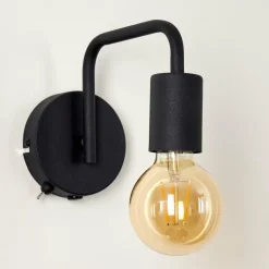 Applique murale Valocolla Noir, 1 lumière