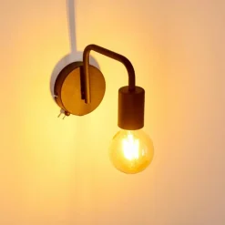 Applique murale Valocolla Noir, 1 lumière