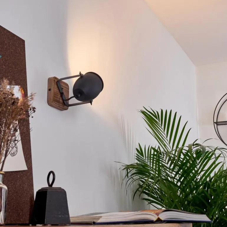 Applique murale Vanuatu Brun, Noir, 1 lumière