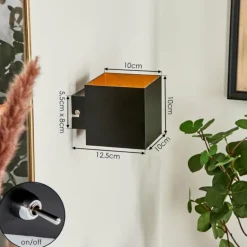 Applique murale Varco Noir, 1 lumière