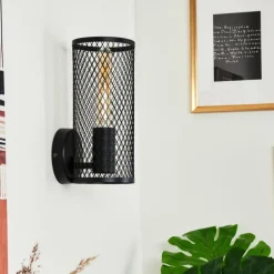 Applique murale Vislanda Noir, 1 lumière