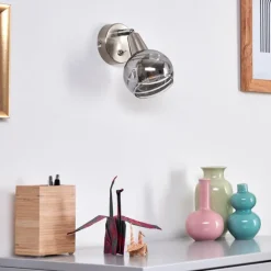 Applique murale Warga LED Nickel mat, 1 lumière