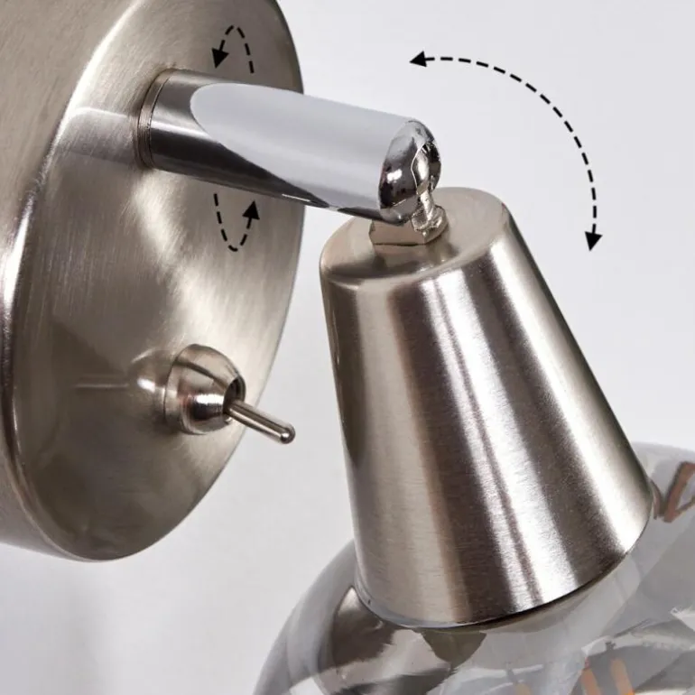 Applique murale Warga LED Nickel mat, 1 lumière