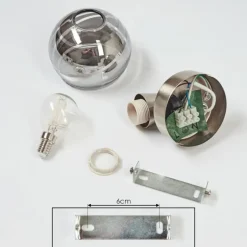 Applique murale Warga LED Nickel mat, 1 lumière