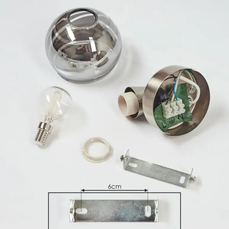 Applique murale Warga LED Nickel mat, 1 lumière