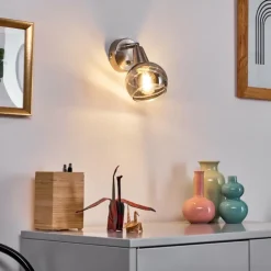 Applique murale Warga LED Nickel mat, 1 lumière