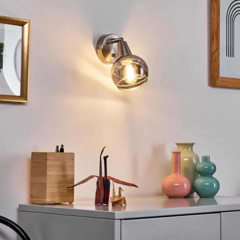 Applique murale Warga LED Nickel mat, 1 lumière