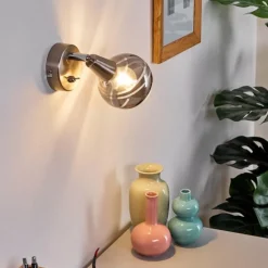 Applique murale Warga LED Nickel mat, 1 lumière