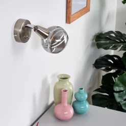 Applique murale Warga LED Nickel mat, 1 lumière