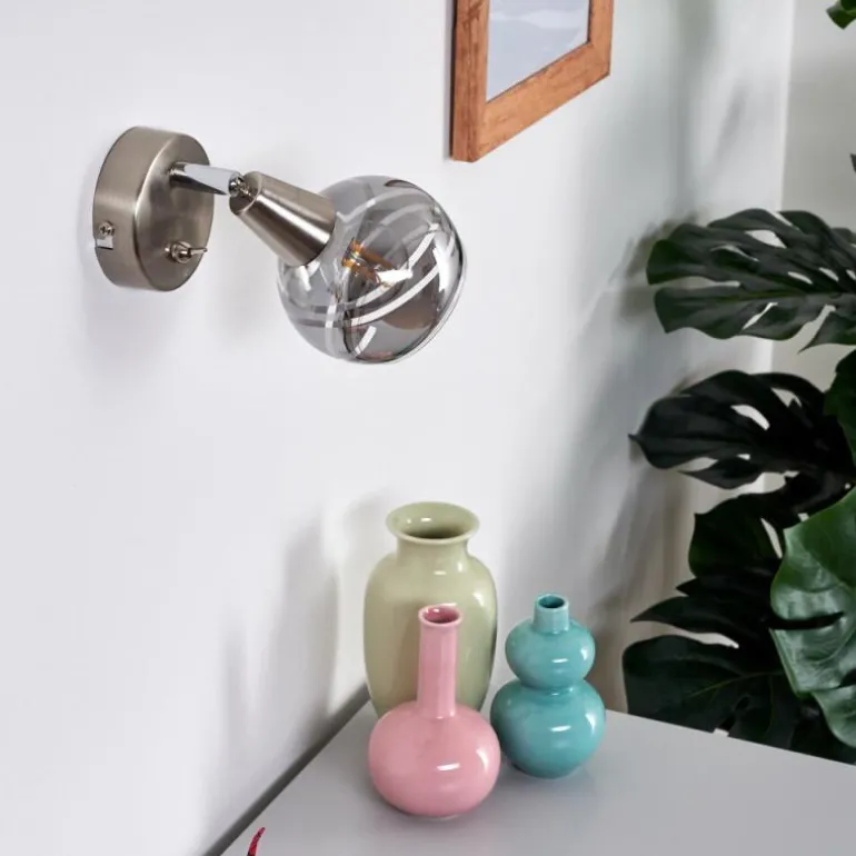 Applique murale Warga LED Nickel mat, 1 lumière