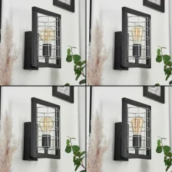 Applique murale Wynyard Noir, 1 lumière