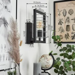 Applique murale Wynyard Noir, 1 lumière