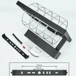 Applique murale Wynyard Noir, 1 lumière