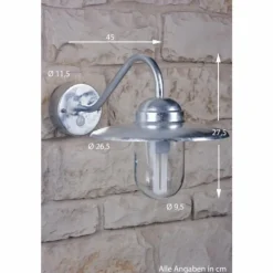 Applique Nordlux Luxembourg Acier inoxydable, Transparent, Zingué, 1 lumière, Détecteur de mouvement