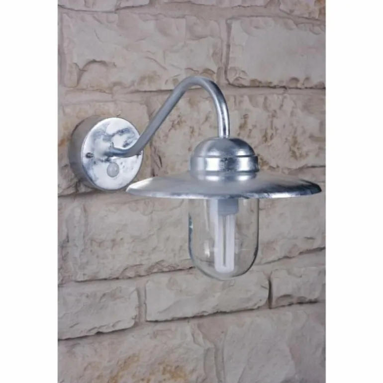 Applique Nordlux Luxembourg Acier inoxydable, Transparent, Zingué, 1 lumière, Détecteur de mouvement