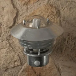 Applique Nordlux Vejers Acier inoxydable, Transparent, Zingué, 1 lumière, Détecteur de mouvement