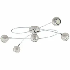 Applique ou plafonnier Eglo LOCANDA Nickel mat, 5 lumières