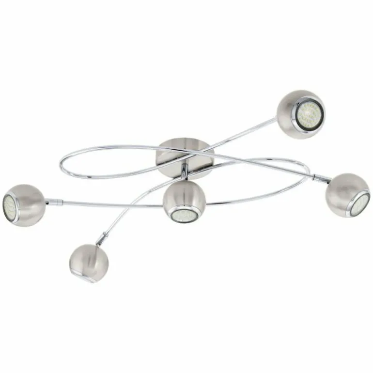 Applique ou plafonnier Eglo LOCANDA Nickel mat, 5 lumières
