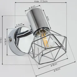 Applique ou plafonnier Globo Chrome, 1 lumière