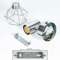 Applique ou plafonnier Globo Chrome, 1 lumière