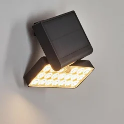 applique solaire Estampes LED Anthracite, 1 lumière, Détecteur de mouvement