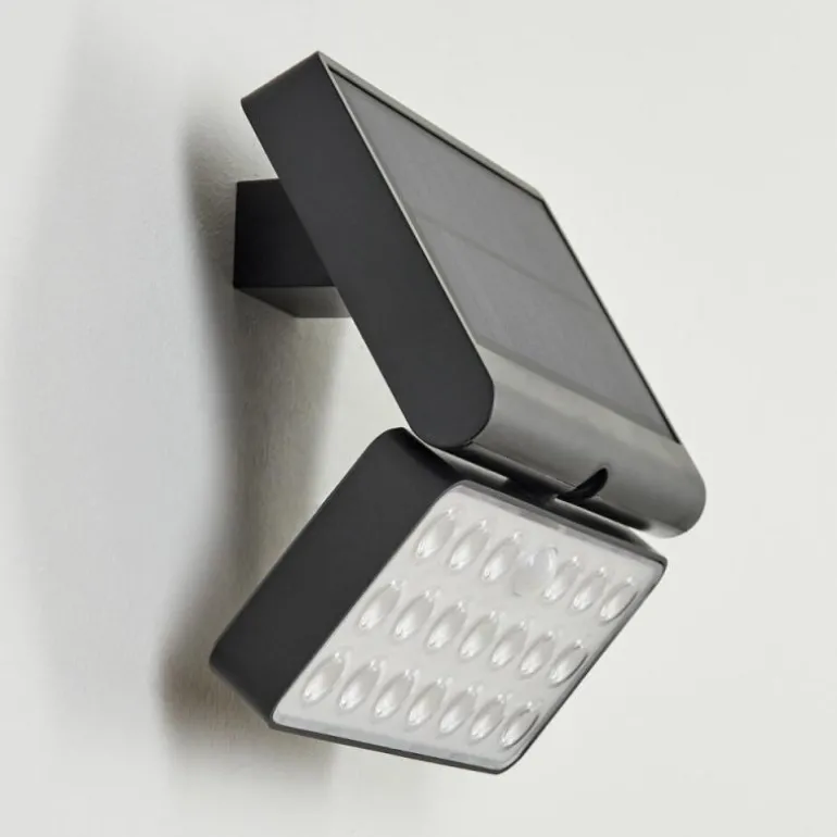 applique solaire Estampes LED Anthracite, 1 lumière, Détecteur de mouvement