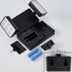 applique solaire Estampes LED Anthracite, 1 lumière, Détecteur de mouvement