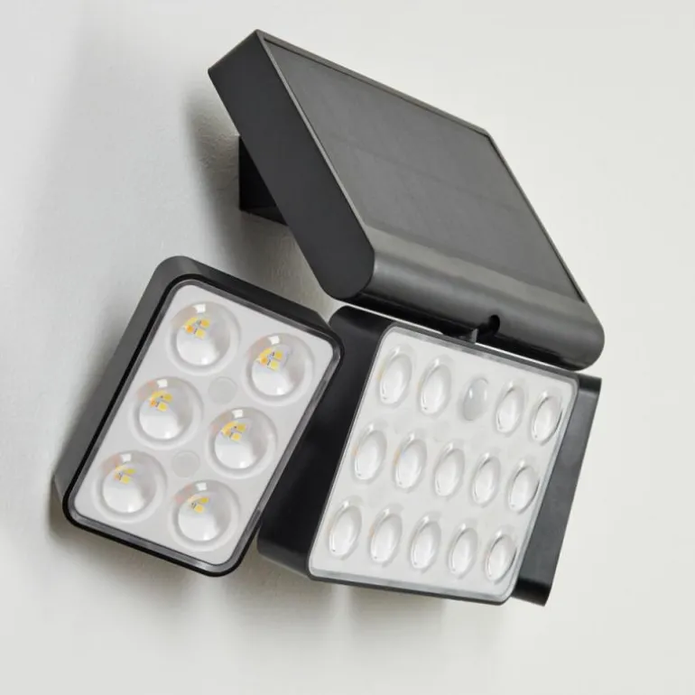 applique solaire Estampes LED Anthracite, 1 lumière, Détecteur de mouvement