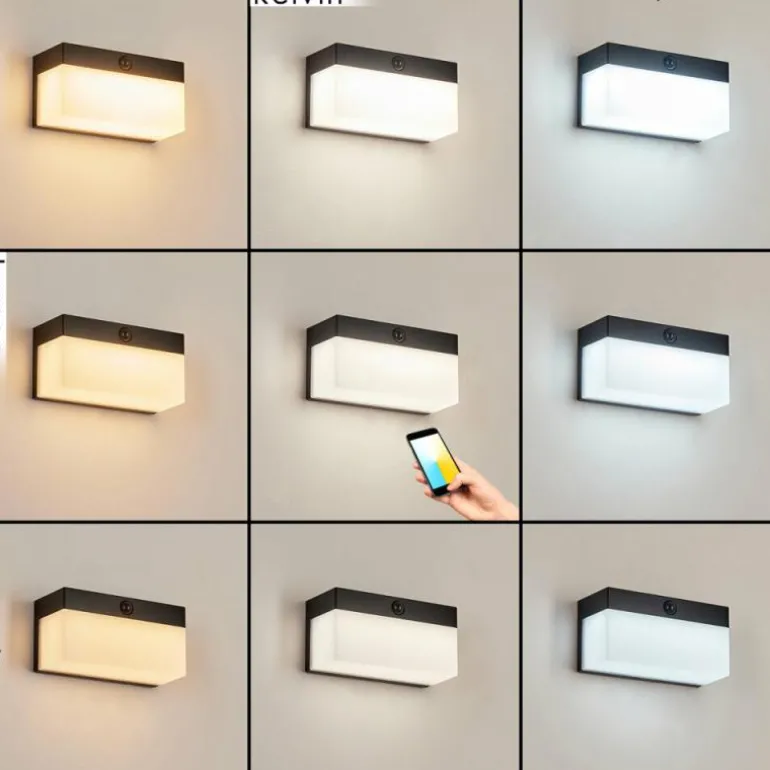 applique solaire Malalhue LED Noir, 1 lumière, Détecteur de mouvement