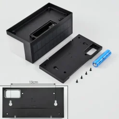 applique solaire Malalhue LED Noir, 1 lumière, Détecteur de mouvement