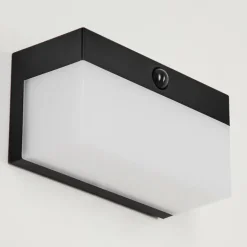 applique solaire Malalhue LED Noir, 1 lumière, Détecteur de mouvement
