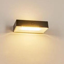 applique solaire Seilhac LED Noir, 1 lumière, Détecteur de mouvement