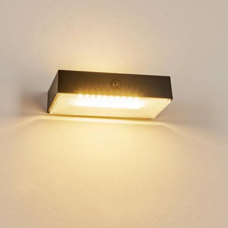 applique solaire Seilhac LED Noir, 1 lumière, Détecteur de mouvement