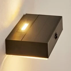 applique solaire Seilhac LED Noir, 1 lumière, Détecteur de mouvement