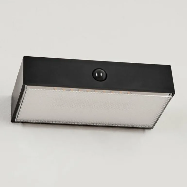 applique solaire Seilhac LED Noir, 1 lumière, Détecteur de mouvement