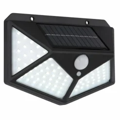 applique solaire Globo LED Noir, Transparent, 100 lumières, Détecteur de mouvement