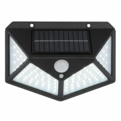 applique solaire Globo LED Noir, Transparent, 100 lumières, Détecteur de mouvement