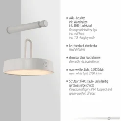 ARMA Suspension Luminaires Leuchten Direkt LED Blanc, 1 lumière