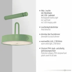ARMA Suspension Luminaires Leuchten Direkt LED Vert, 1 lumière