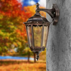 Arrach Applique murale Luminaires LCD Cuivre, Noir, 1 lumière