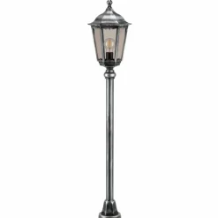 Arrach Lampadaire Luminaires LCD Noir, Argenté, 1 lumière